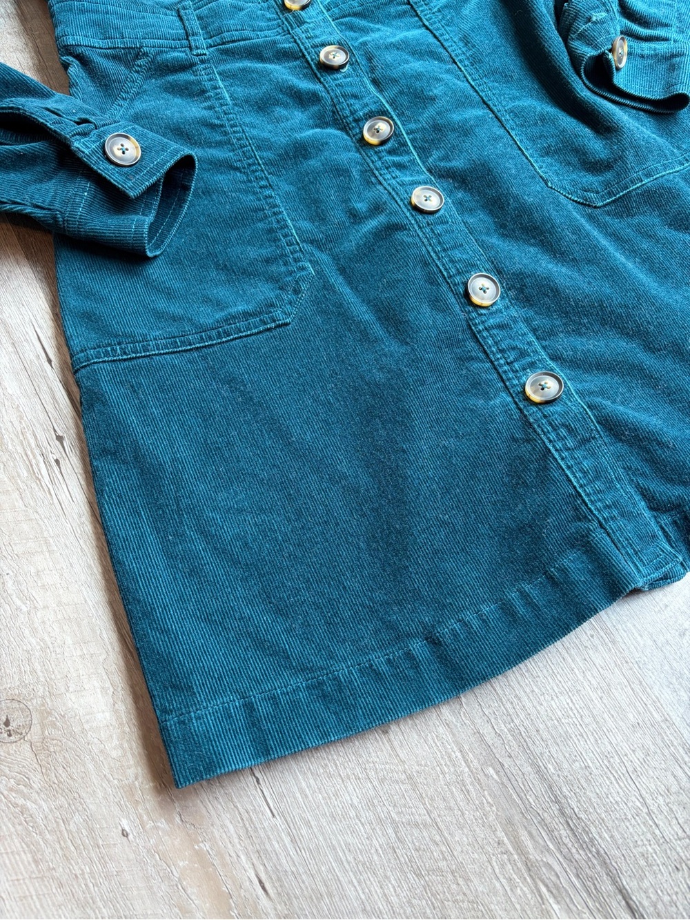 Boden - Amanda Cord Short Dress Corduroy Midnight Teal NWOT - Picture 4 of 9